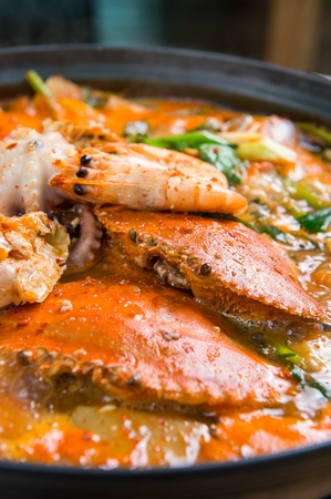 Crab stew with clear brothの写真素材