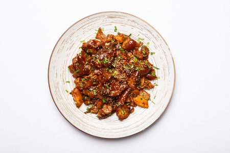 Korean cuisine bossam, spicy boiled pigs' feet