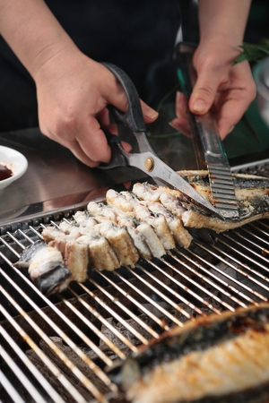 Grilled eelsの写真素材
