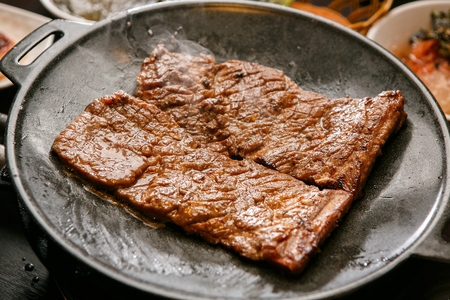 Korean barbecue Galbi, marinated spare ribsの写真素材