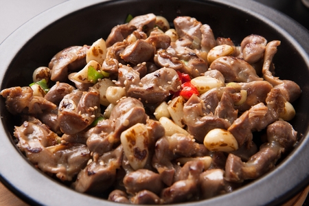 Chicken gizzard, Korean cuisineの写真素材