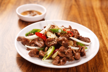 Chicken gizzard, Korean cuisineの写真素材