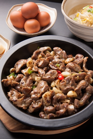 Chicken gizzard, Korean cuisineの写真素材