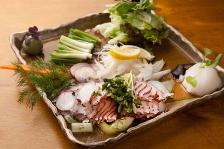 Spicy octopus platterの写真素材