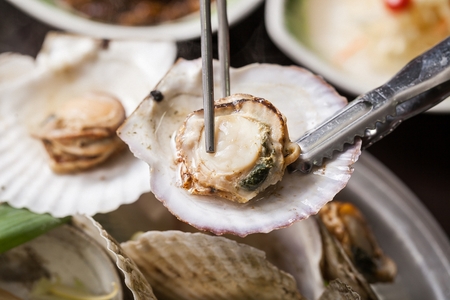 Steamed clamsの写真素材