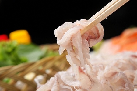 Unboned sliced raw fishの写真素材