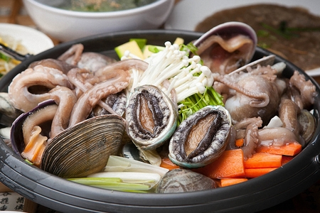 Small octopus soup with clear broth, Korean cuisine Yeonpo Tangの写真素材