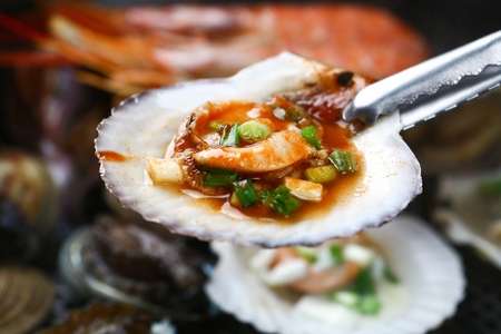 Steamed clamsの写真素材