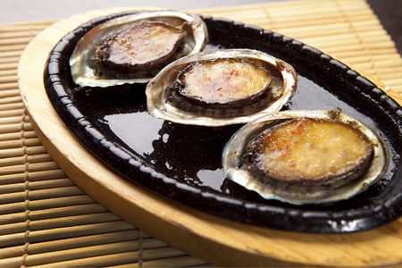 Grilled abalonesの写真素材