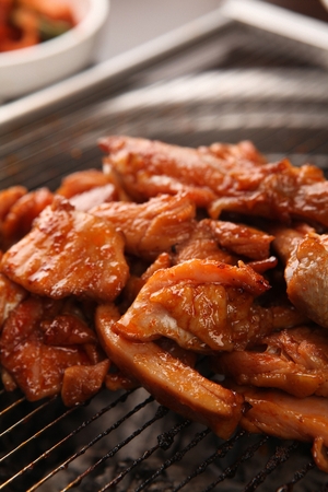 Korean cuisine dakgalbi, Spicy stir-fried chickenの写真素材