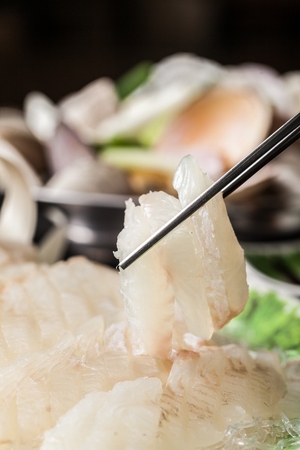 Flatfish sashimiの写真素材