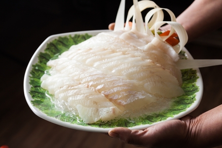 Flatfish sashimiの写真素材