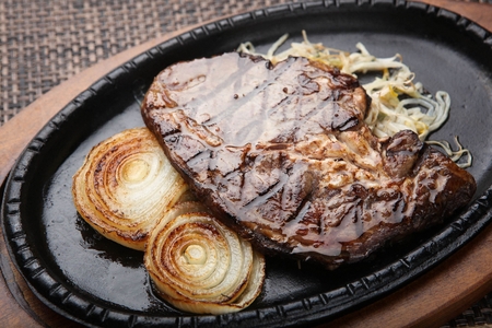 dry aging beef steakの写真素材