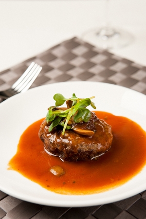 hamburger steakの写真素材