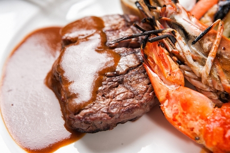 beef shrimp tenderloin steak, fine dining