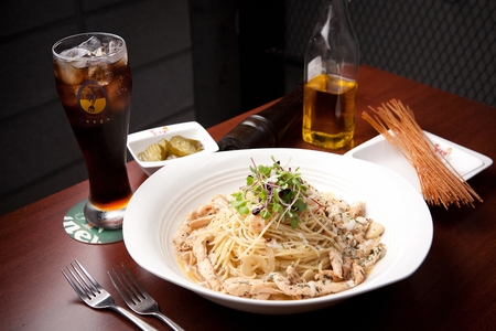 Chicken oil pastaのeditorial素材