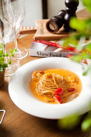 Shrimp rose pastaのeditorial素材