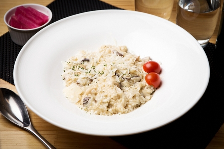 Mushroom cream risottoの写真素材