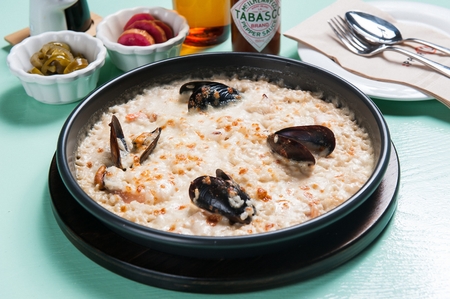 Seafood cream risottoのeditorial素材