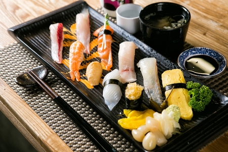 Assorted sushiの写真素材