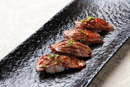 Beef sushiの写真素材