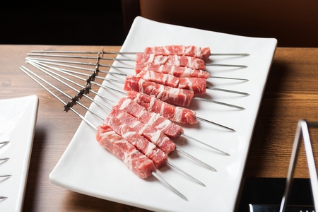 Lamb skewersの写真素材