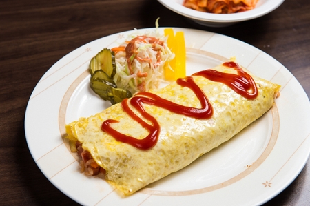 omelette riceの写真素材