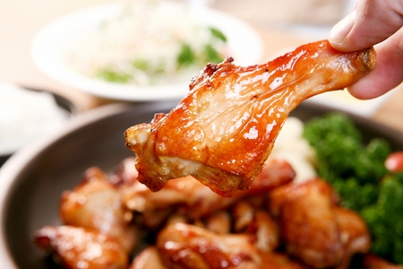 Korean-style baked chickenの写真素材