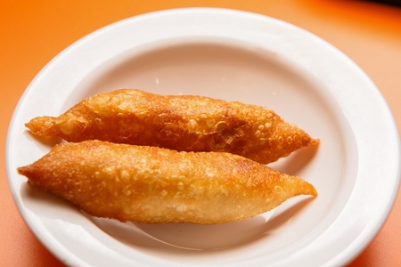 Fried dumplings, Korean street foodの写真素材