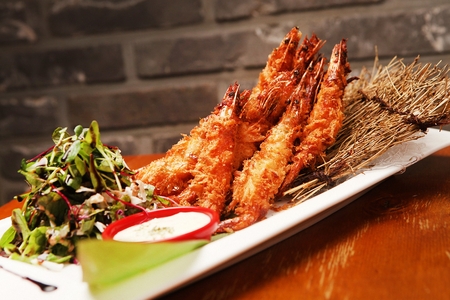 Fried shrimpの写真素材