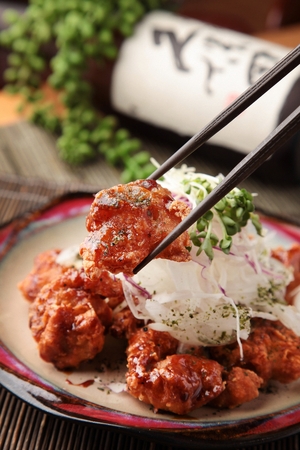 Japanese style fried chicken, karaageのeditorial素材