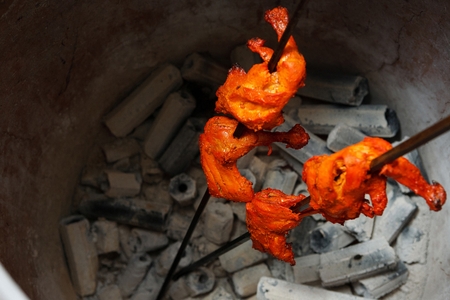 tandoori-style marinated chickenの写真素材