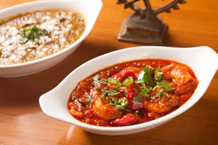 prawn cooked in vindaloo gravyの写真素材