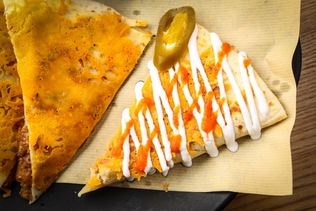 Double stached quesadillaの写真素材