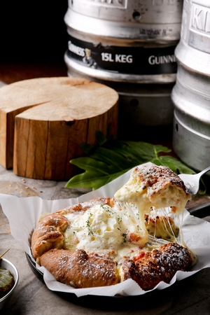 Chicago style deep dish pizza