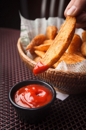 wedge potato friesの写真素材