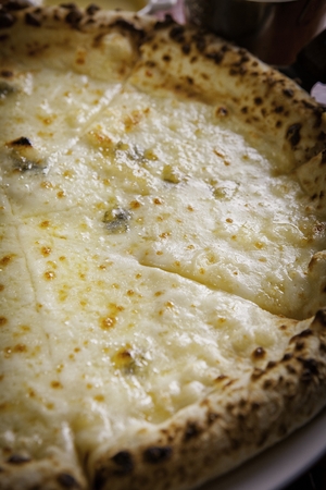 gorgonzola cheese pizzaの写真素材