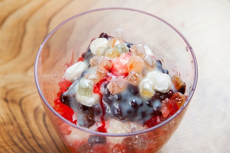 Ice Flakes with syrup (Bingsoo)の写真素材