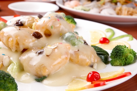 Cream shrimpの写真素材