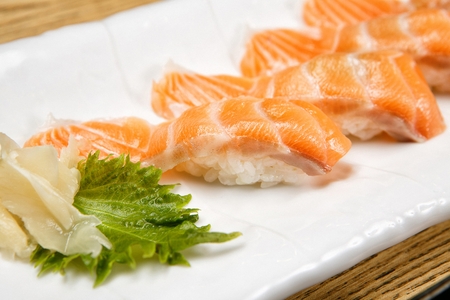 Salmon sushiの写真素材