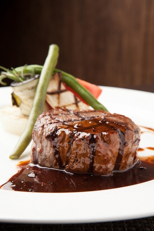 Beef tenderloin steakの写真素材