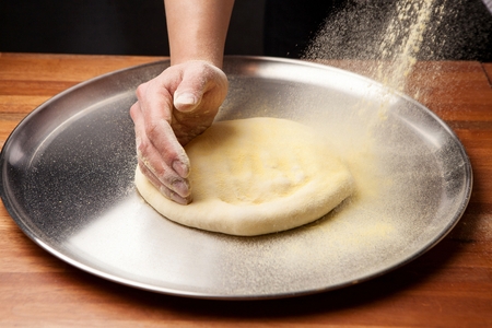 Making pizzaの写真素材