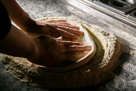 Making pizza