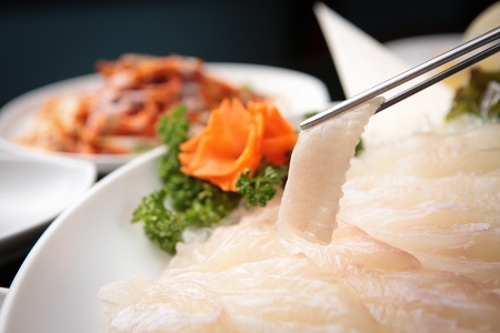 Flatfish sashimiの写真素材