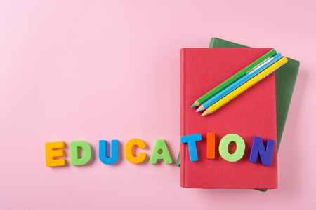 Education objects. study for childrens. numbers, words of Korean, words of English, bricks 133の写真素材