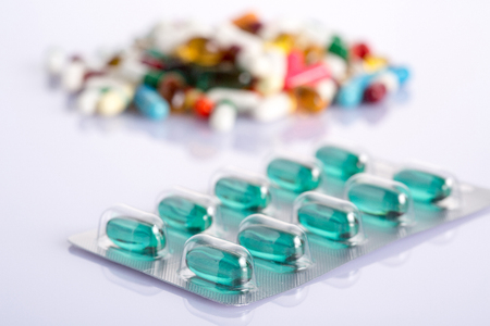 medical objects Isolated shot in studio.medicine, drug, remedy, syringe, stethoscope 060の写真素材