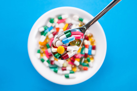 medical objects Isolated shot in studio.medicine, drug, remedy, syringe, stethoscope 115の写真素材