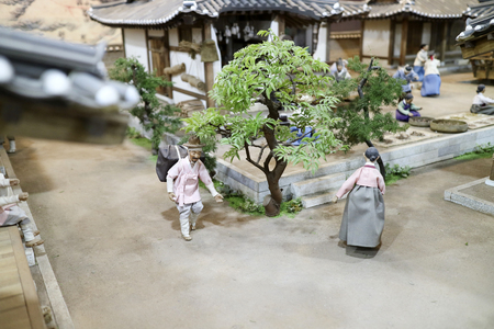 Miniuture people, it show the traditional way of life in Korea 022のeditorial素材