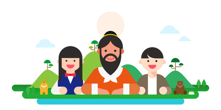 Vector - Korea's National Memorial Days. the anniversary of Korean memorial holidays such as Children's Day, Independence Day, Buddha's birthday and so on. 017のイラスト素材