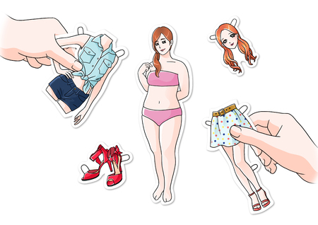 Vector - Lookism, appearance-oriented society concept cartoon illustrationのイラスト素材